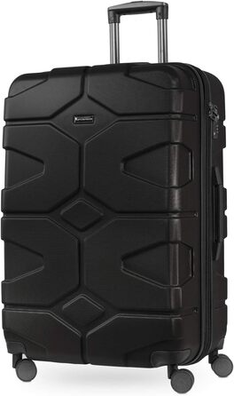 Набір валіз X-Kölln (S, L) - 2 шт. Чорний матовий, з TSA замком. Валіза-трольлей, Rollkoffer, валіза для подорожей