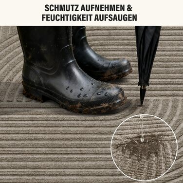 Привідний килимок FEOMOS 60x90 см для дому та вулиці, протиковзний вологопоглинаючий килим для вхідних дверей, коридору, балкона та кухні, бежевий, можна прати