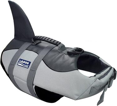 Aokay Pet Dog Swimming Vest Life Jacket Bathing Suit (M, Grey)