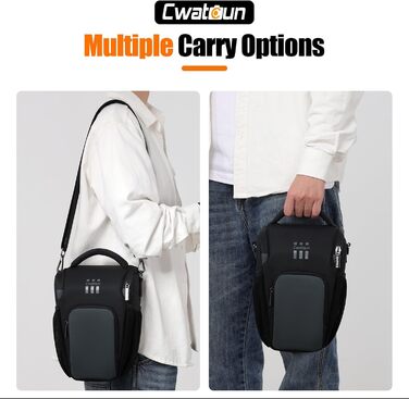 Чохол для цифрової камери Cwatcun, сумісний з Canon/Nikon, з швидким доступом, легкий, чорний (L)