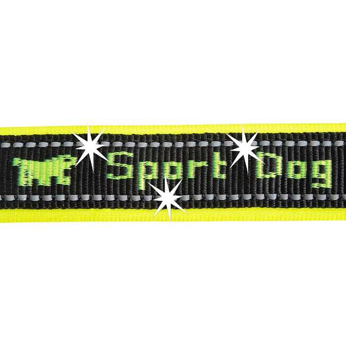 Нашийник для собак Ferplast Sport Dog, жовтий, середній, з м'якою підкладкою та світловідбиваючими швами (58 см/69-86 см)