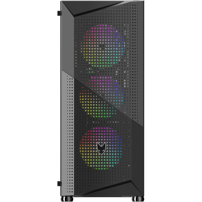 Корпус для ПК Oversteel Kyanite, білий, з вентилятором A-RGB 120мм, сітчаста передня панель, фільтри пилу, загартоване скло, USB 3.0, сумісний з ATX/Micro ATX/ITX