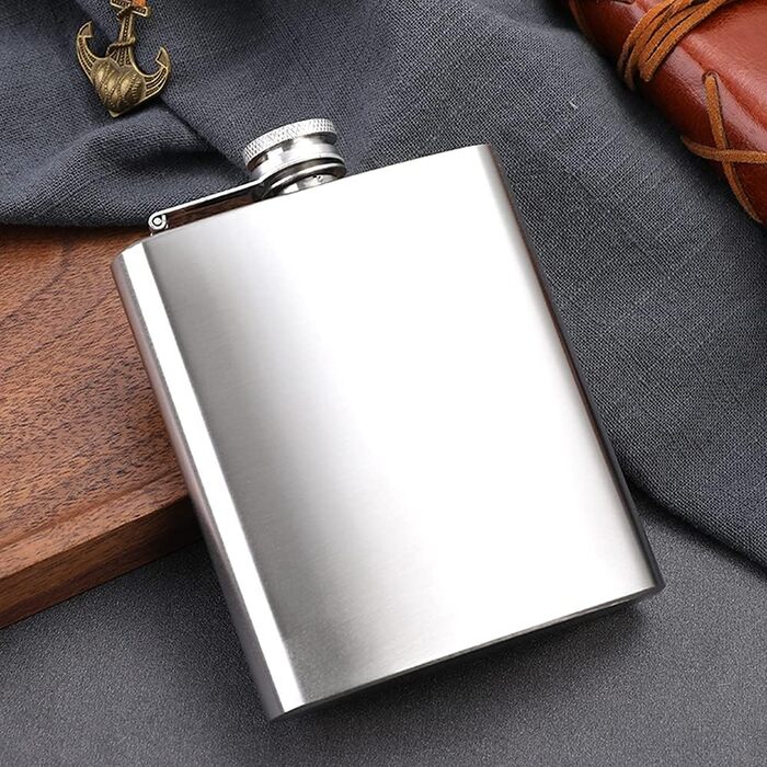 Фляга сталева 4oz з воронкою, не протікає, для чоловіків та жінок