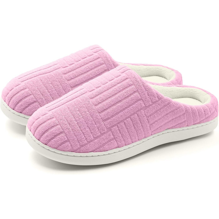 Зручні антиковзні домашні тапочки з memory foam бавовни для жінок (38/39 EU, Рожеві)