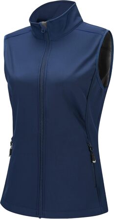 Легка жіноча софтшеллова жилетка 33,000ft: водонепроникна, вітрозахисна, для бігу, гольфу, походів (48, синій)