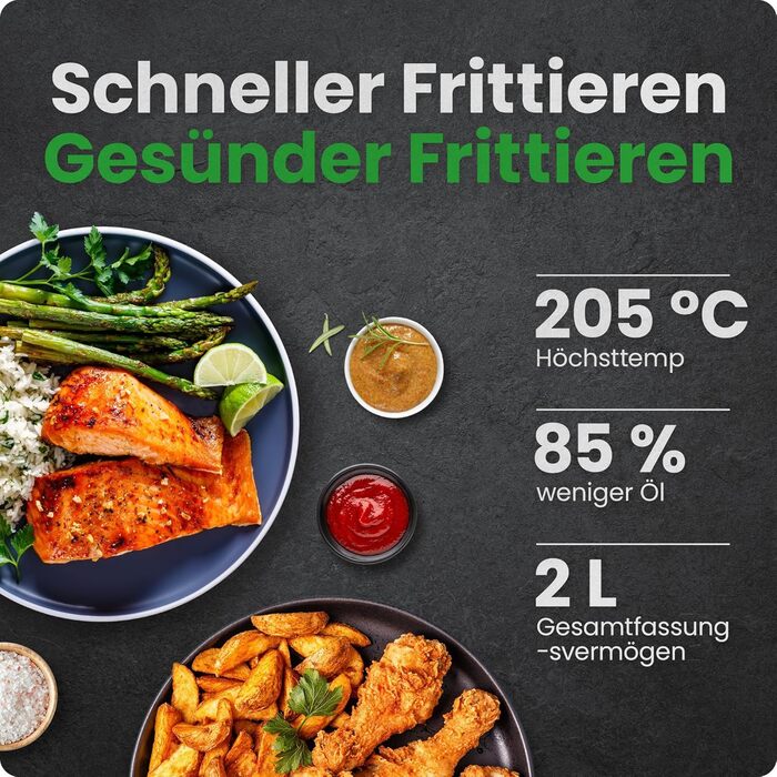 Фритюрниця Chefman 2L: компактна та зручна, з антипригарним кошиком та цифровим таймером – чорна