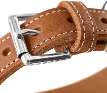 Нашийник для Віндхаундів Hunter Aalborg, колір Cognac, міцне м'яке шкіряне, розподіл тиску, захист гортані, Made in Germany, розмір 37