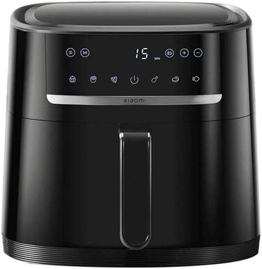 Фритюрниця XIAOMI Air Fryer 6L, безмасляна, 1500 Вт, 6 програм, чорна, регулювання температури 40–200°C, 360° циркуляція повітря, XXL
