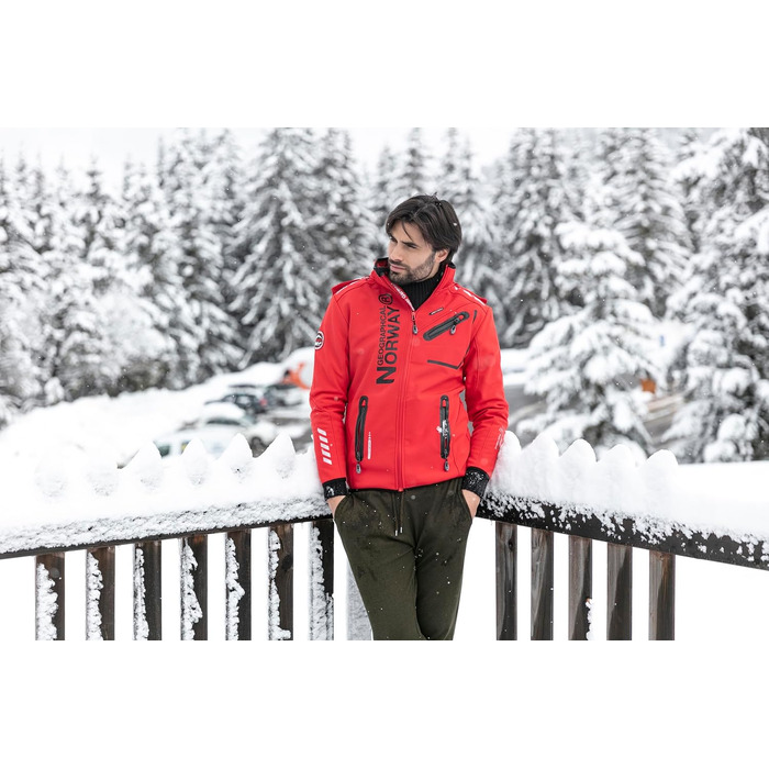 Чоловіча куртка-софтшелл Geographical Norway Leyoley Production, темно-синя з зеленим (розмір M)