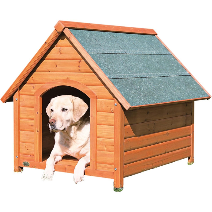 Будинок для собак TRIXIE 'Natura Cottage' з регульованим дахом, водостійкий, розмір M–L, 83 × 87 × 101 см, коричневий