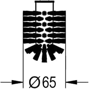 Набір для чищення унітазу WAVEWO з кріпленням на стіну, силіконова щітка та тримач, квадратна щітка з нержавіючої сталі 304, 2 насадки (чорна PP)