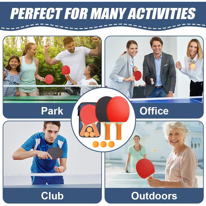 Набір для настільного тенісу Flintronic: 2 ракетки + 3 м'ячі, сумка, для початківців та професіоналів