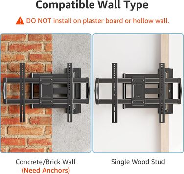 Кріплення для телевізора MOUNTUP 962mm з подовженою ручкою для телевізорів 42-75 дюймів (до 45 кг), поворотне та нахильне, VESA 600x400mm, EU0047-L