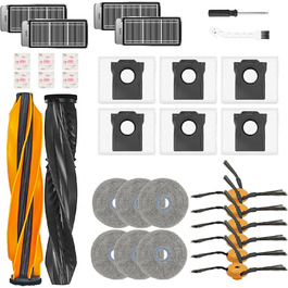 Комплект аксесуарів Dreame L10s Ultra Gen 3/X40 Ultra/X40 Master/Mova P50 Pro/P10 (2 щітки, 4 фільтри, 6 серветок, 6 бічні щітки, 6 пилозбірники) - сумісний з Dreame L60 Pro Ultra