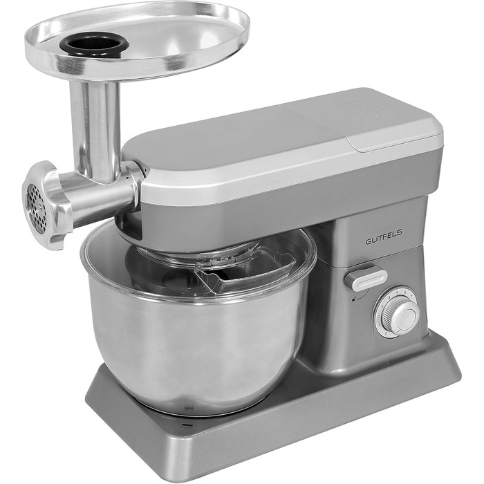 Кухонна машина GUTFELS KM 8102 roi | 1200 Вт | 10 швидкостей | 5 л чаша | Насадки: вінчик, гак для тіста, гак для збивання | Червона