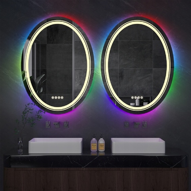 LED-дзеркало у ванну кімнату з RGB-підсвіткою, 60x80 см
