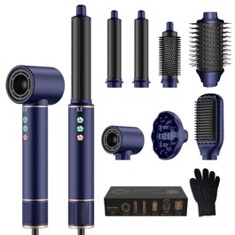 Фен-щітка Air Styler Pro 6 в 1: 1000W, для всіх типів волосся (блакитний)