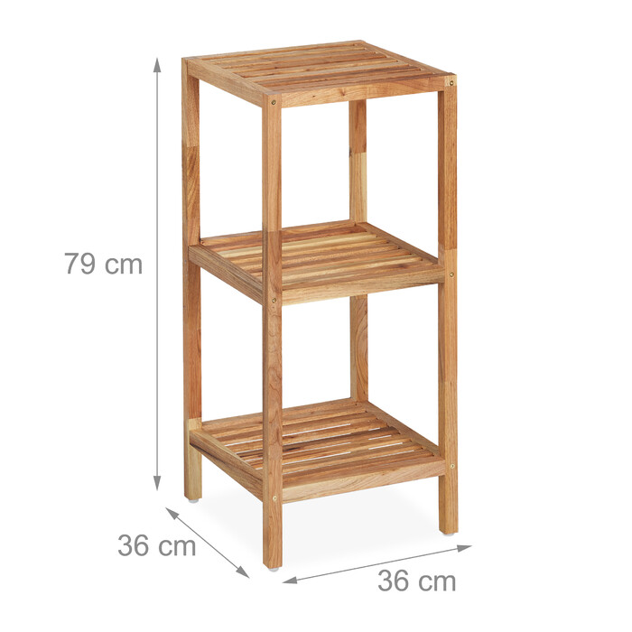 Relaxdays Walnut 3-Tier Shelf