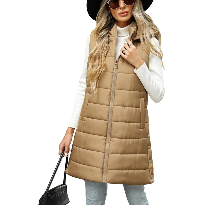 Степова жилетка CTOP Lange з капюшоном: легка, зручна для туризму та повсякденного носіння (Хакі, XXL)