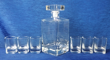 Подарунковий набір чарок для горілки Art-Glass, прозорі, 50 мл, 7 шт.