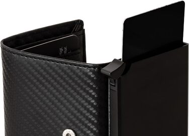 Чохол-органайзер для карток Volmer® POP-UP з відділенням для монет з натуральної шкіри | RFID захист | для чоловіків та жінок | Hunter Green (Зелений) (Zip Carbon)