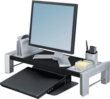 Підставка для монітора Fellowes Professional Series, чорна/антрацит, ергономічна робоча станція для плоских екранів