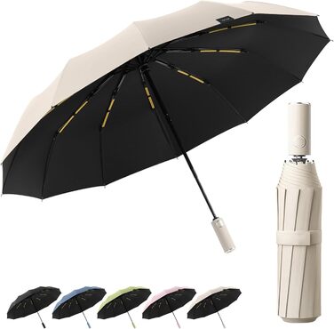 Стійкий до вітру автоматичний парасолька Phoenixbeige з UV-захистом