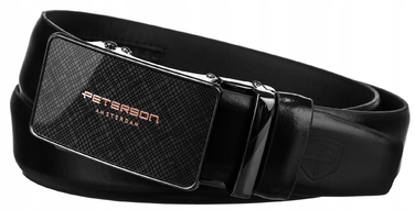 Шкіряний ремінь Peterson PTN A001, чорний