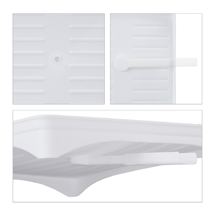 Relaxdays Dish Drainer with Automatic Drainage