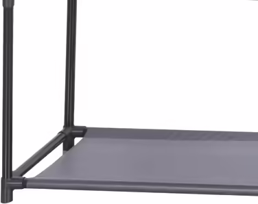 Wardrobe open, coat rack with clothes rail and 12 hooks, freestanding wardrobe with shelf, for dressing room, bedroom, 44 x 87 x 158 cm, Black
