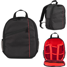 Рюкзак для камери Andoer Outdoor, водонепроникний, ударостійкий, для Sony, Canon, Nikon DSLR/SLR/Mirrorless (Червоний)