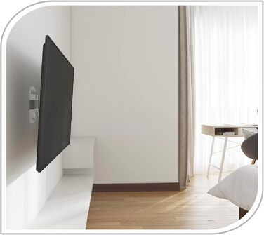 Кріплення для телевізора PureMounts® Swivel, VESA 100, відстаннь від стіни 75 мм, біле, вантажопідйомність 25 кг