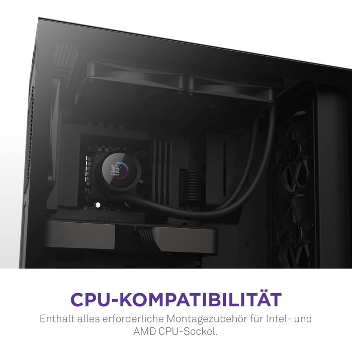 NZXT Kraken 2023: Рідинний кулер для ЦП AIO 280мм з LCD-дисплеєм - Чорний