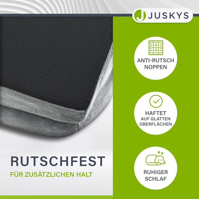 Juskys Dog Bed Sheena L Orthopedic, Washable & Non-Slip - 98 x 70 x 17 cm - Fluffy Dog Sofa for Medium-Sized Dogs Grey - Pet Bed Dog Sofa