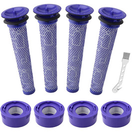 Фільтри для пилососа Dyson V7, V8, V8+ Wolfish (6 шт.) - комплект HEPA та попереднього фільтра