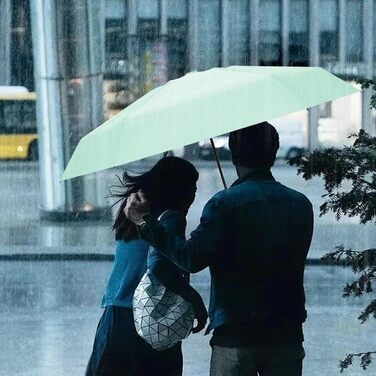 Зонт туристичний компактний UV-захистом, вітростійкий з капсулою, портативний для чоловіків та жінок (світло-зелений)