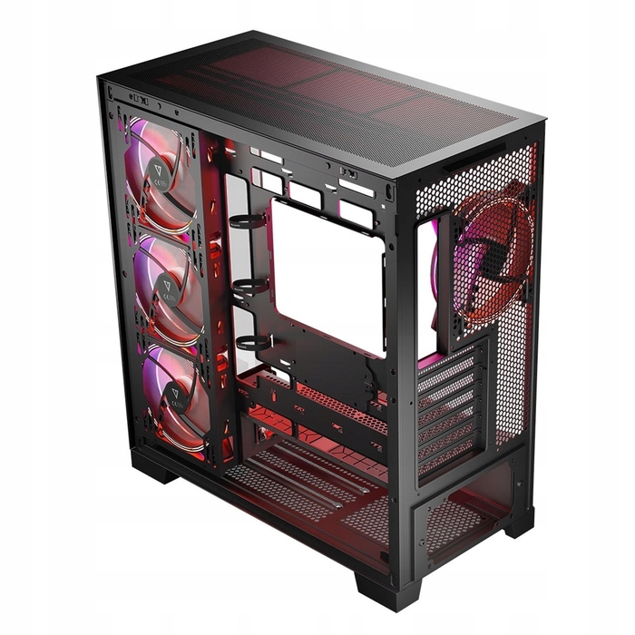 Корпус для комп'ютера Modecom Volcano Space Apex ARGB ATX MIDI 4x140мм, Чорний
