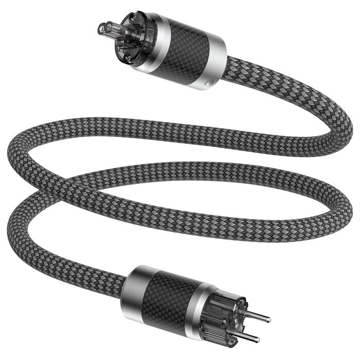 Hi-Fi мережевий кабель Tertullus High End C15 для аудіотехніки, штекер Schuko — C15, 1м