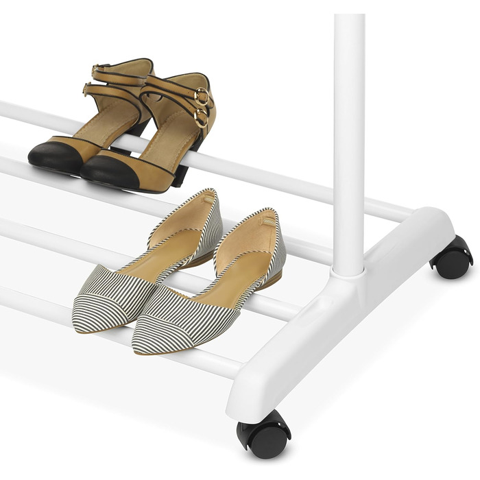 Whitmor Clothes Rack, Adjustable, White/Chrome