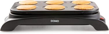 Електрична млинниця DOMO DO8709P для 6 млинців, панкейк-мейкер Family Crêpes