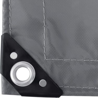 WOLTU Waterproof Cover Sheet with Grommets, Fabric Tarpaulin 500g/m² Waterproof & Tear-Resistant | Premium PVC Tarpaulin Universal Cover for Truck, Pool, Camping, Wood Garden Furniture (Dark Grey, 2x3m)