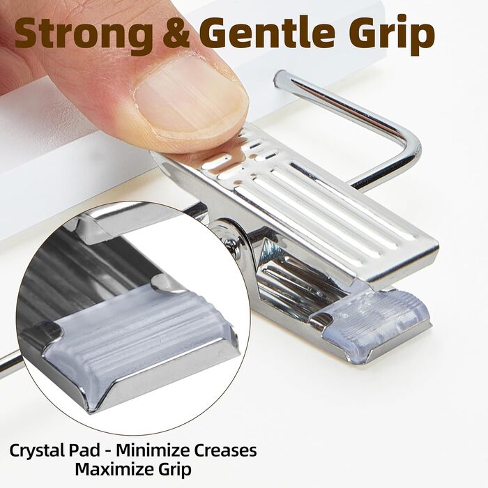 Дерев'яні вішалки для штанів та одягу HOUSE DAY, 25 шт. з кліпсами, білі, 35,5 см, поворотний гачок 360°