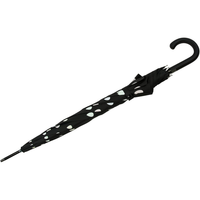 iX-brella Fiberglass Automatic Umbrella with Color-Changing Wetprint - Raindrops Color Change Umbrella
