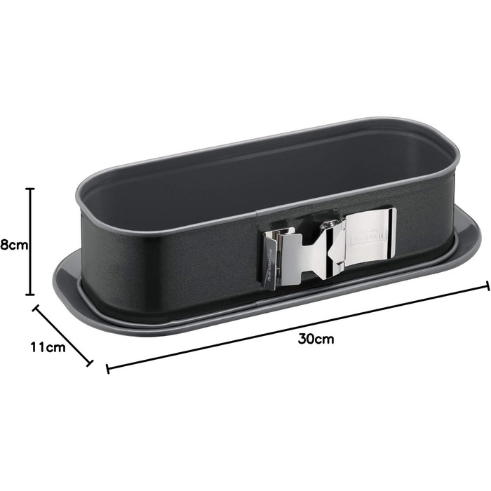 ORIGINAL KAISER Kaiser Springform La Forme Plus King's Cake 30 x 11 cm Made in Germany non-stick KAIRAMIC cut-resistant leak-proof, Alloyed Steel, Transparent, King's Cake Pan