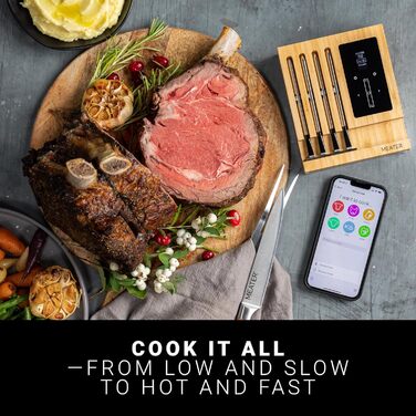MEATER Block: Бездротовий розумний термометр для м'яса | Для приготування в духовці, на грилі, мангалі, BBQ, Smoke та Rotisserie | Bluetooth та WiFi | 50+ рецептів в додатку