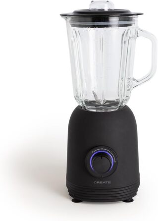 CREATE/BLENDER MATTE/American Style Stab Mixer Black / 2 Speeds, 1.5L Capacity, Safety System, 1m Cord, 4 Stainless Steel Blades, 800W Black BLENDER MATTE