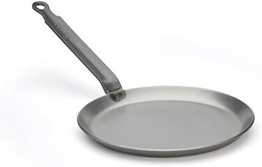 Млинцева сковорода de Buyer Carbone Plus, важка, з вуглецевої сталі, 24 см, срібляста