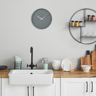 Relaxdays Gray Wall Clock