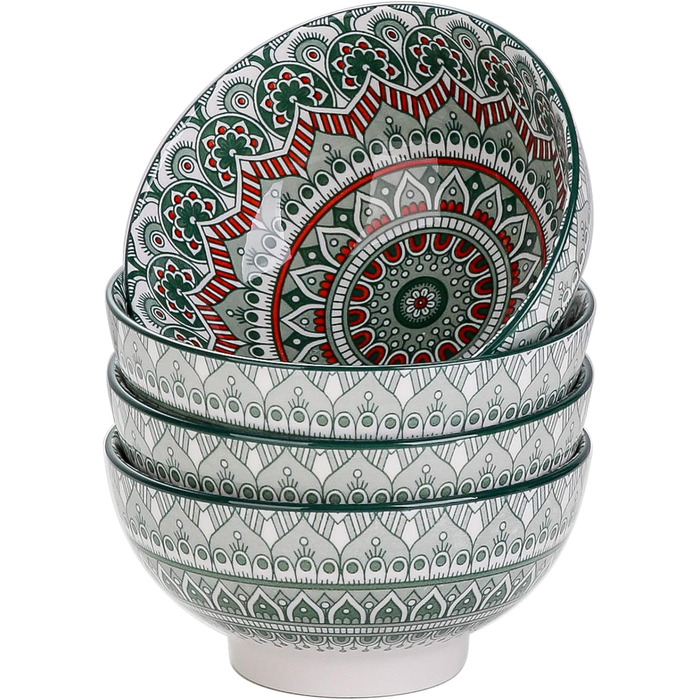 Сервіз столовий порцеляновий Vancasso MANDALA 16 предметів, комбінований, ручної роботи, для 4 осіб, богемський стиль