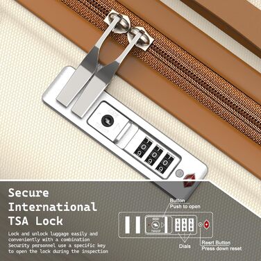 Набір валіз Melalenia 7шт з жорстким корпусом, легкий, з 4 колесами та TSA-замком. Включає косметичку, сумку для подорожей та кулькову сумку (Білий).